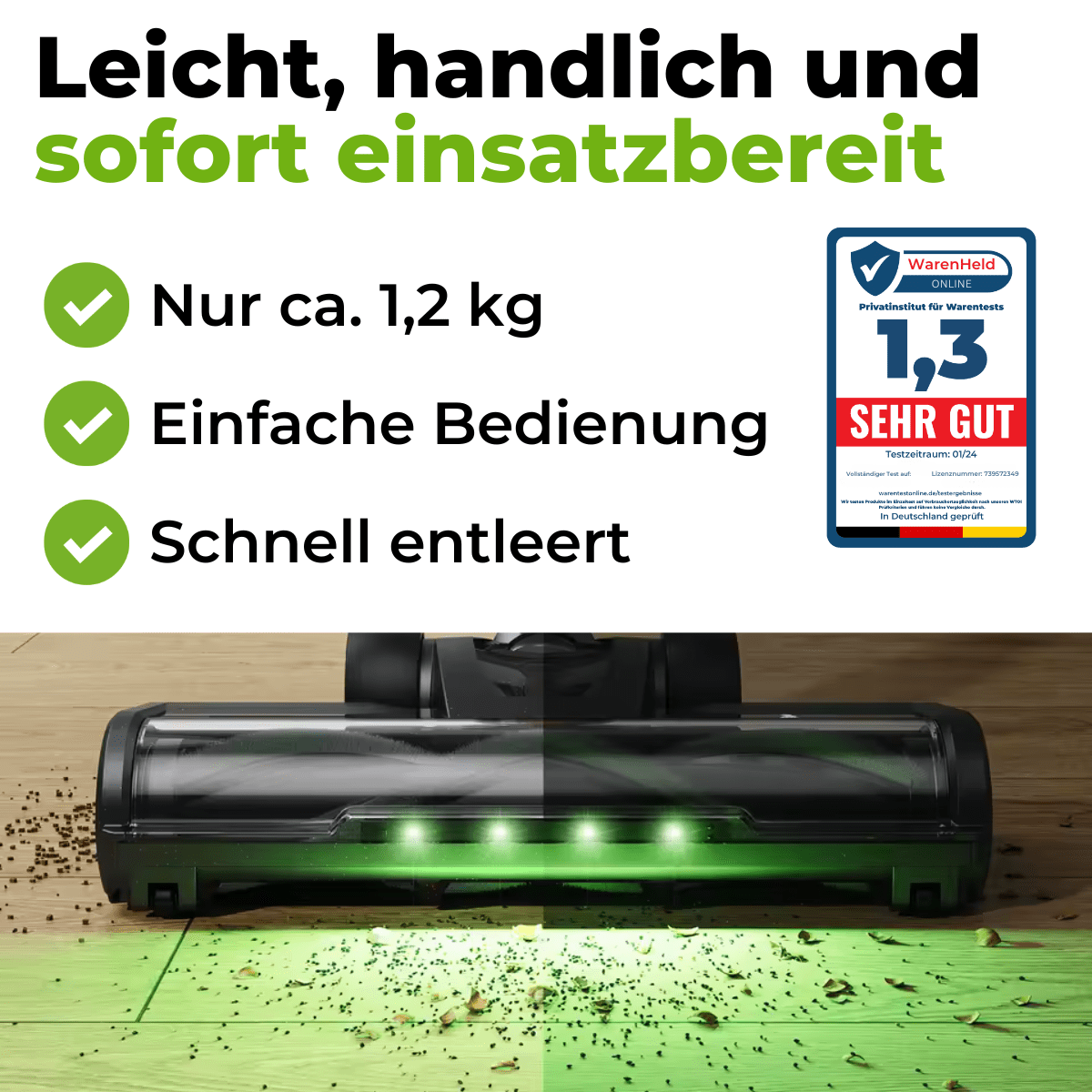 Kabelloser Akku Staubsauger Beutellos - Norvic